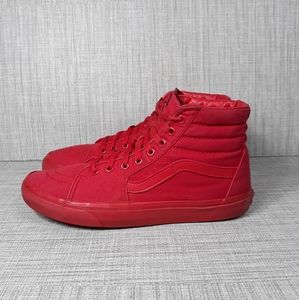 high top all red vans